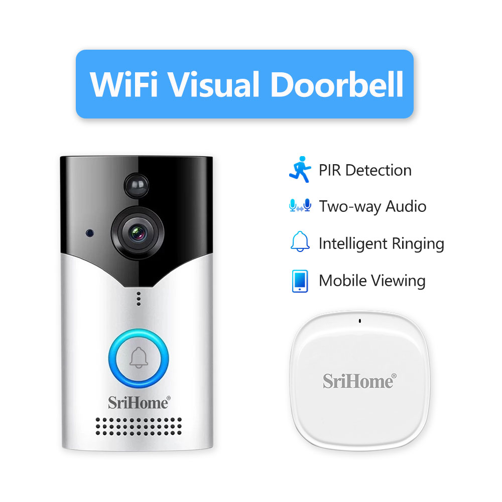 Wifi Doorbell Camera - Srihome DH002 4MP 1440P Low Comsunption