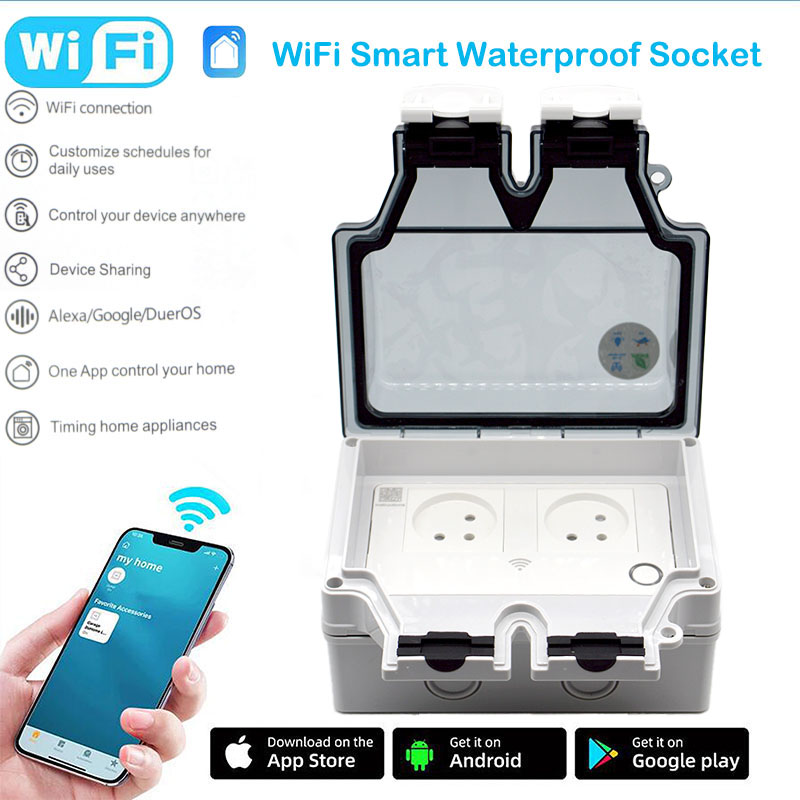 Smart Home Green - 16A Smart Socket IP66 Waterproof Plug