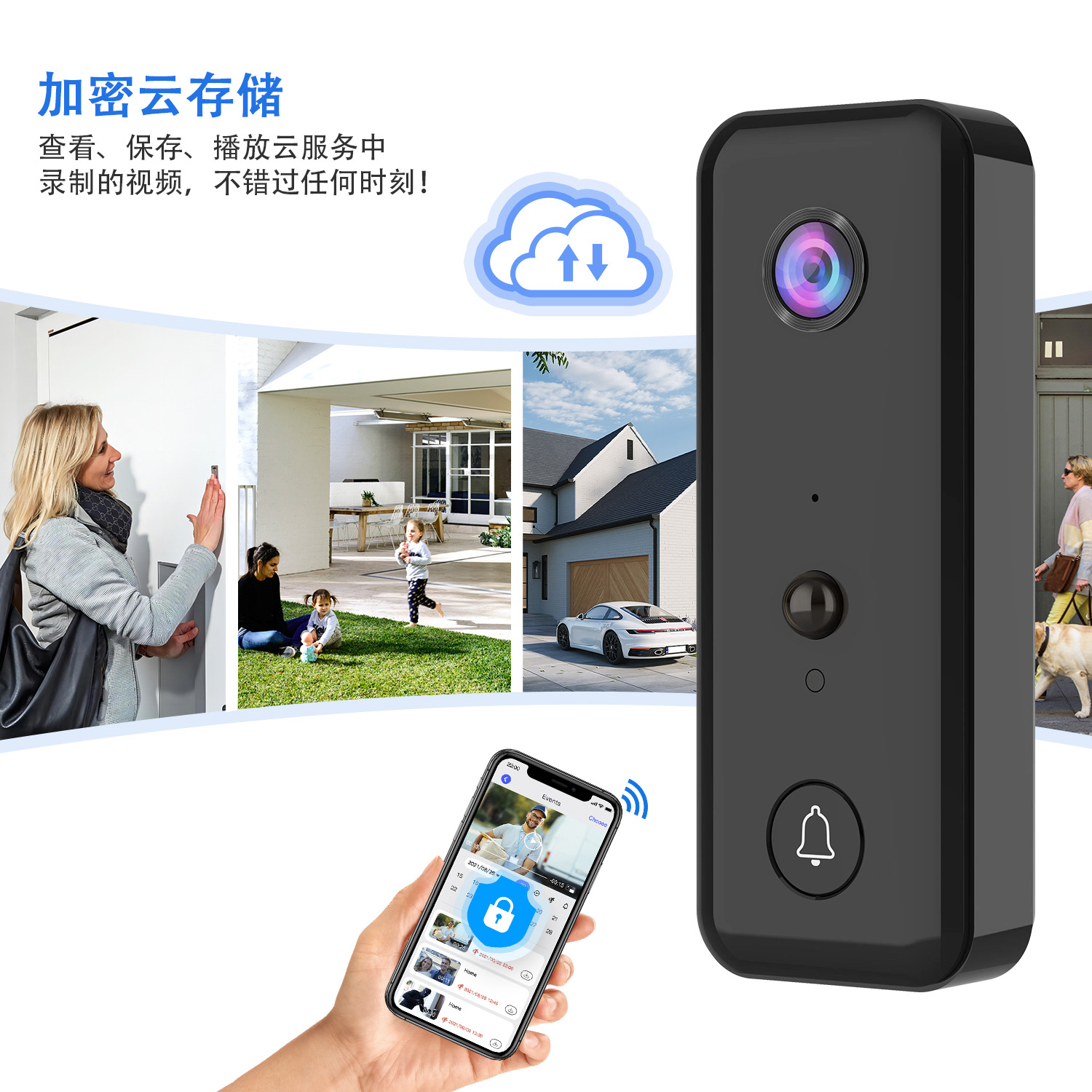 720P Aiwit APP Cloud Storage W - Wifi Doorbell Camera ulasan dan harga