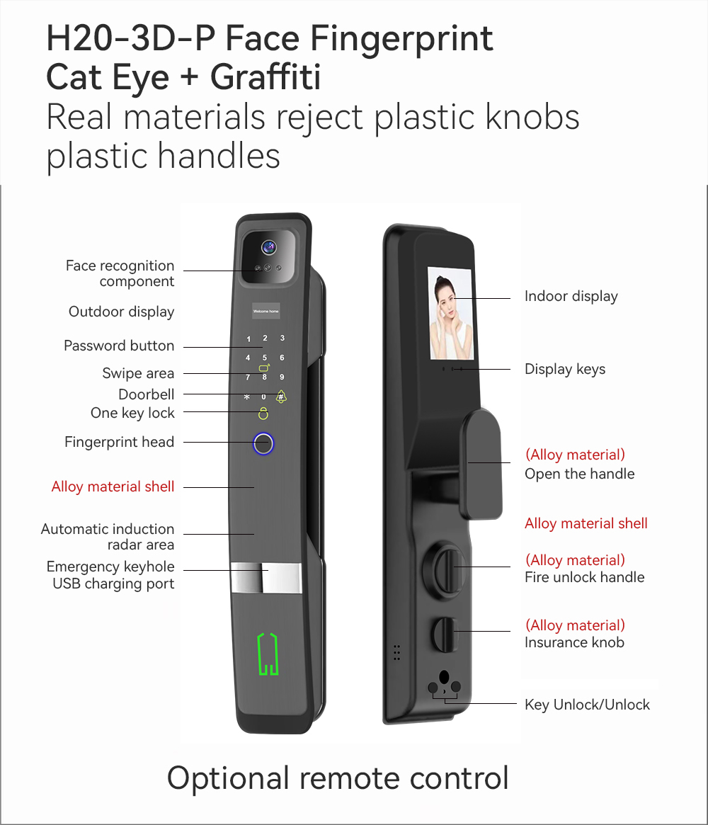 Tuya Wifi Fingerprint 3D Face  - Wifi Doorbell Camera ulasan dan harga