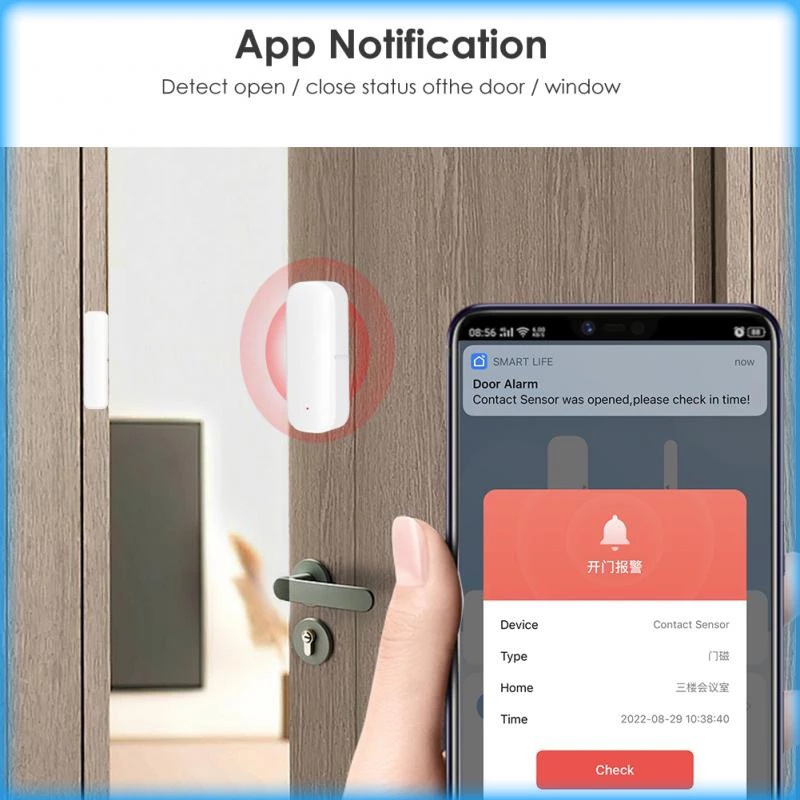 Tuya Wi-Fi Smart Door And Wind - Smart Home Villa ulasan dan harga