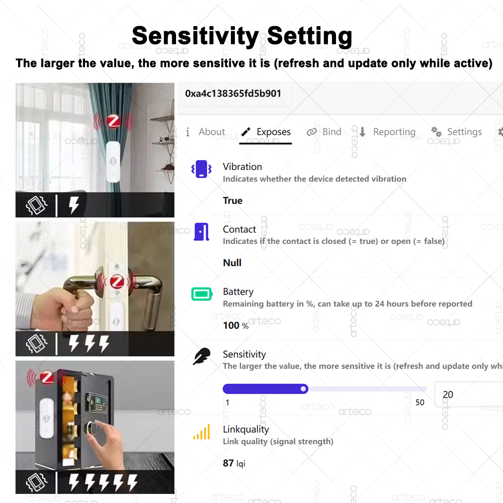 Smart ZigBee 3.0 Vibration Sen - Smart Home Tools ulasan dan harga