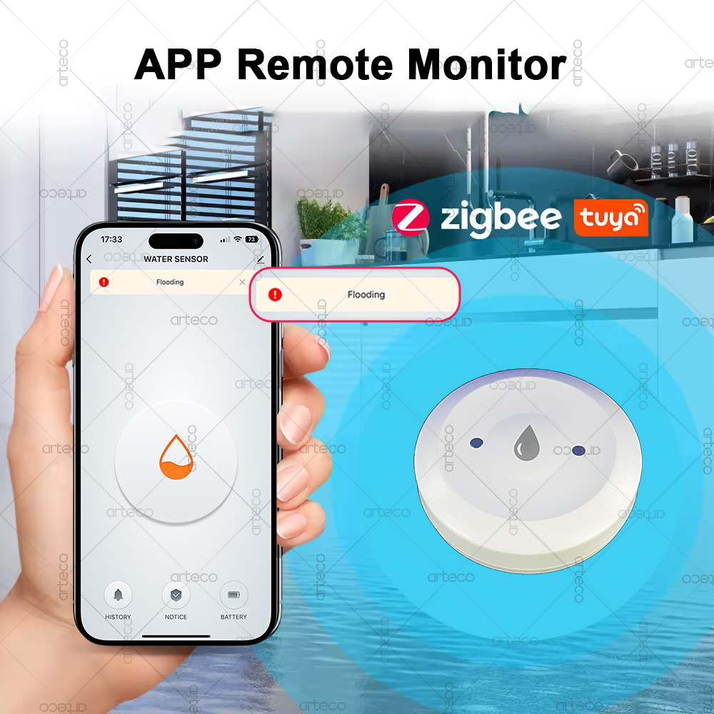 Tuya Smart Zigbee Water Sensor - Smart Home Tools ulasan dan harga