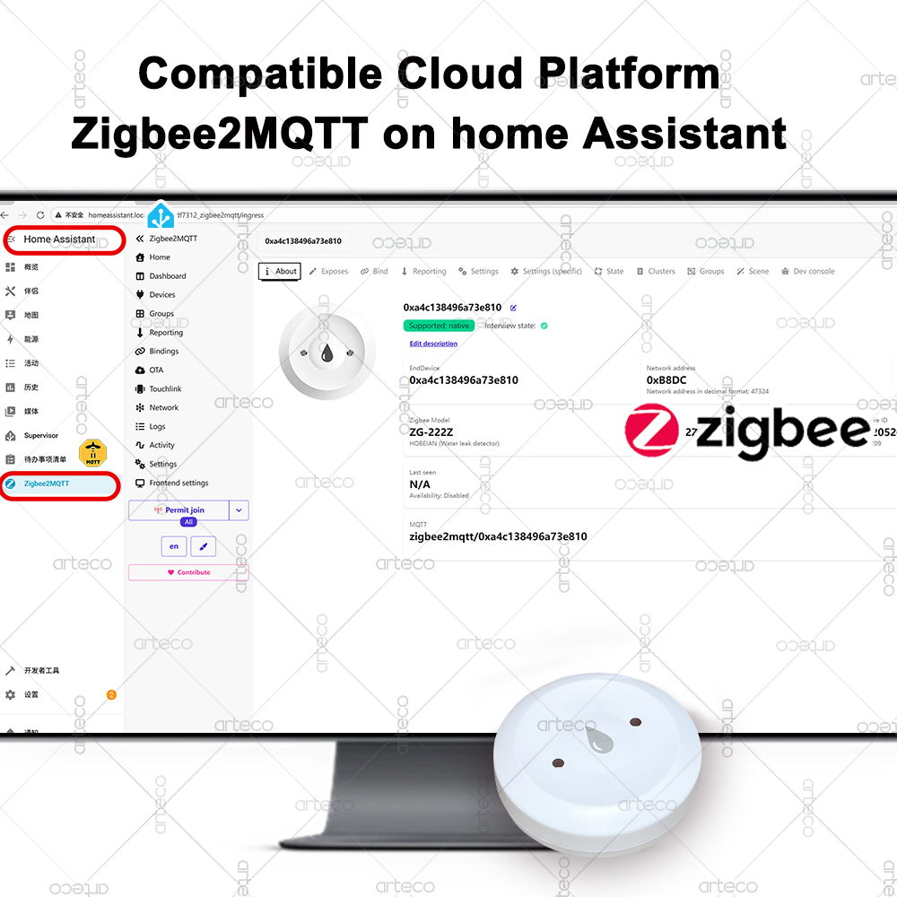 Tuya Smart Zigbee Water Sensor - Smart Home Tools ulasan dan harga