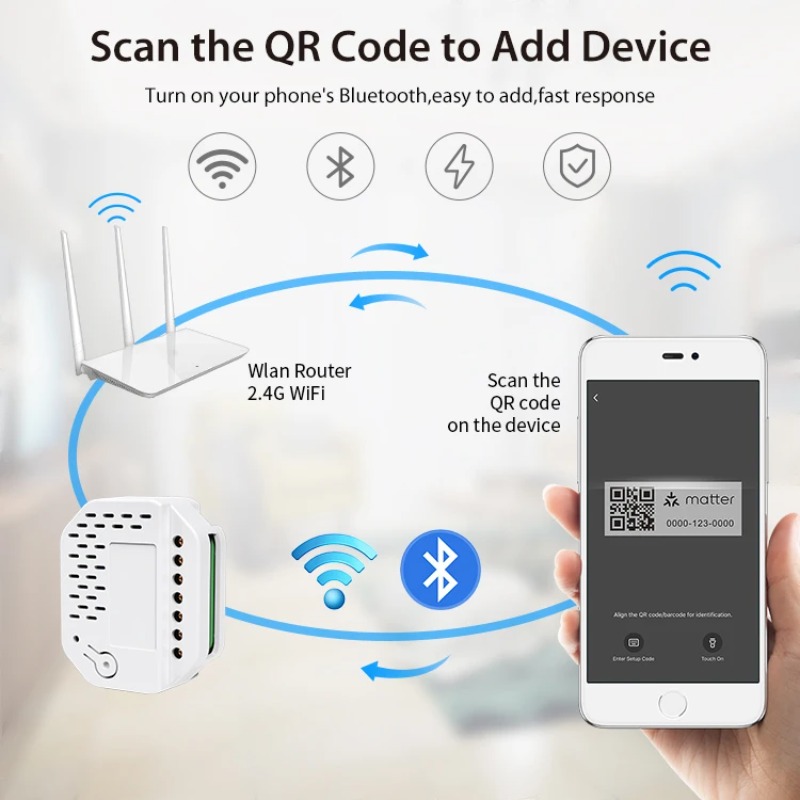 Matter Light Switch Module 2Ga - Smart Home Matter ulasan dan harga