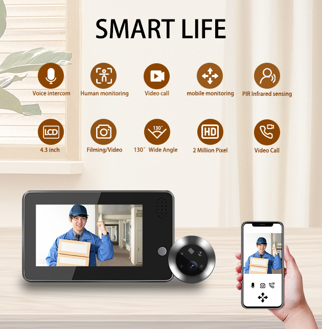 4.3inch Tuya Smartlife WiFi Do - Wifi Doorbell Camera ulasan dan harga