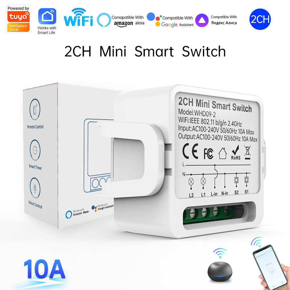 2 Way Tuya Smart Switch 2Gang  - Smart Home Matter ulasan dan harga