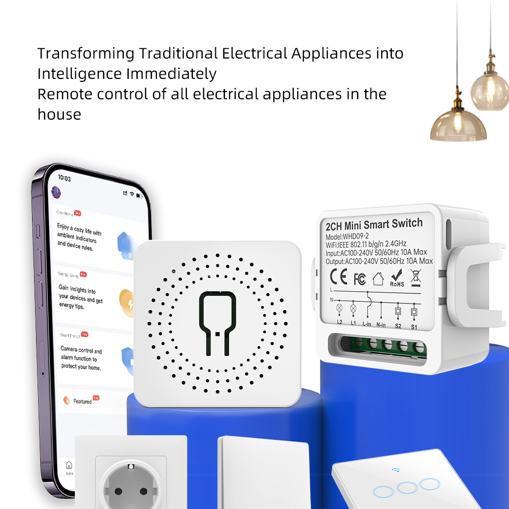 2 Way Tuya Smart Switch 2Gang  - Smart Home Matter ulasan dan harga