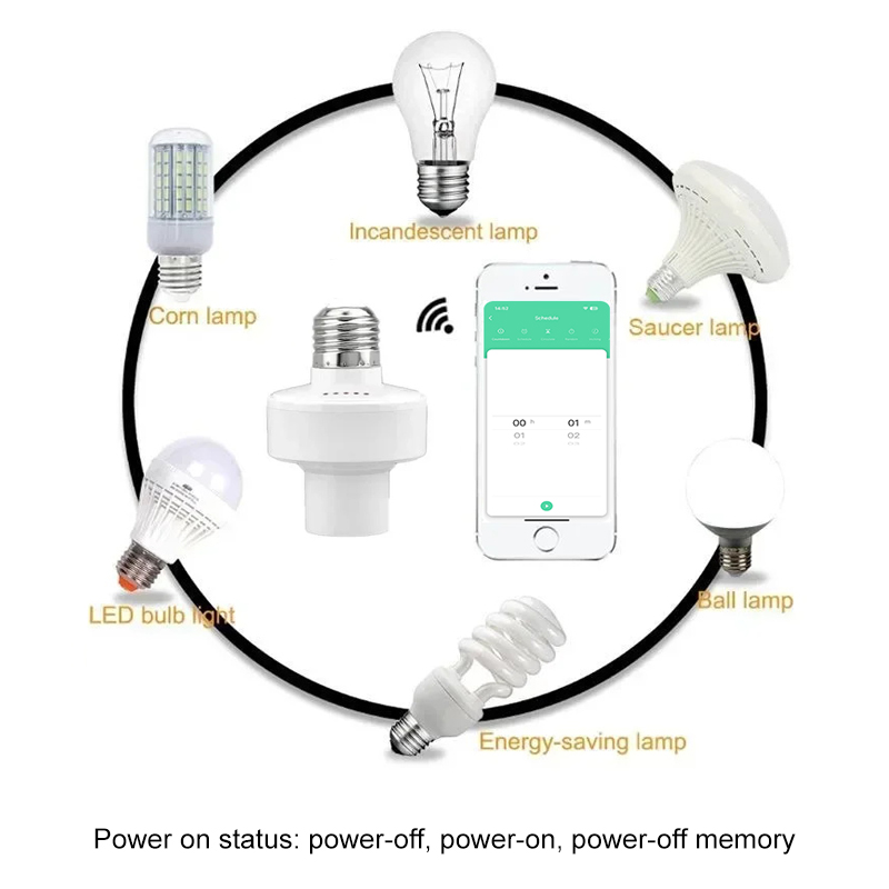 Tuya Smart E27 Socket Switch A - Smart Home Matter ulasan dan harga