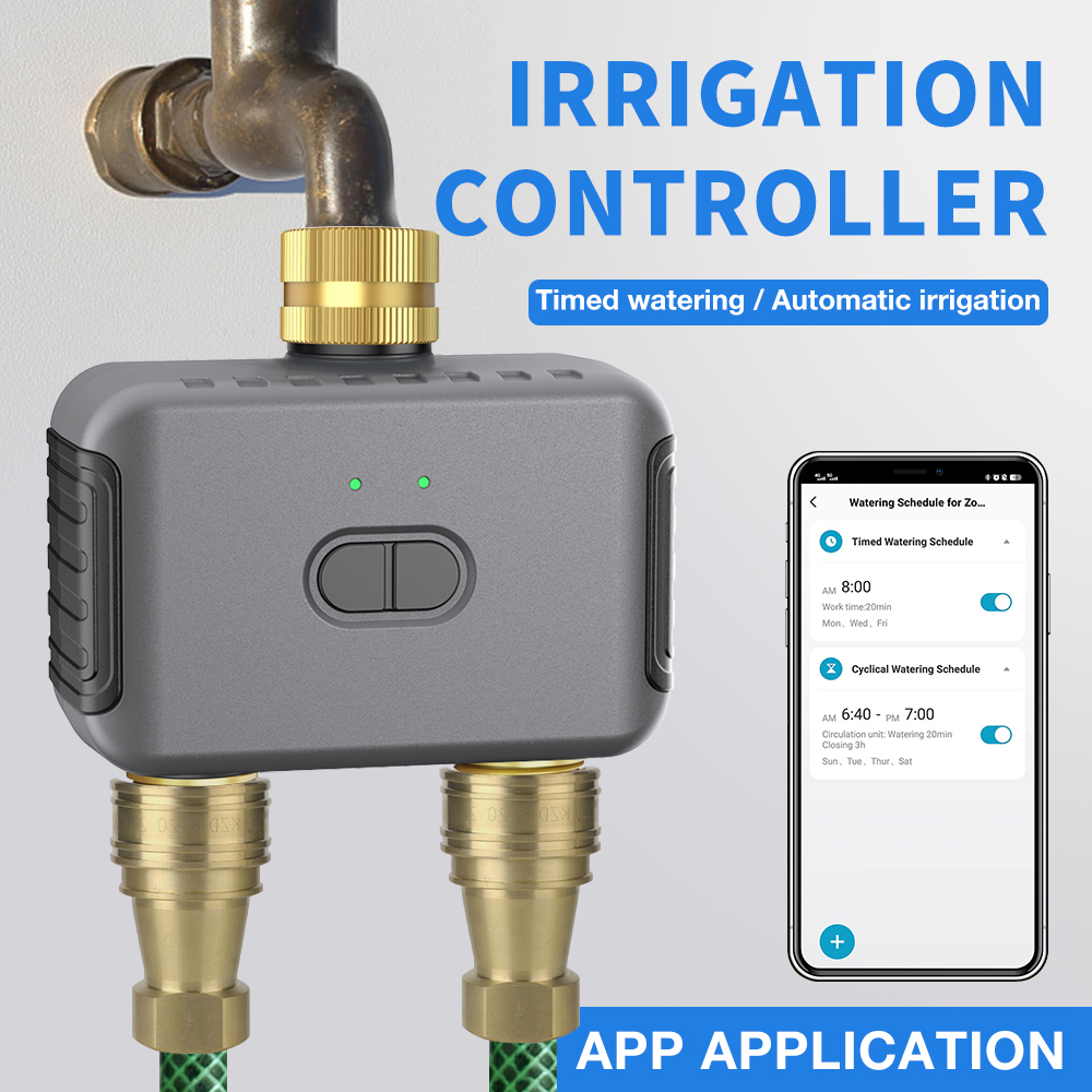 Tuya 2 Zone Watering Timer Gar - Smart Home Matter ulasan dan harga